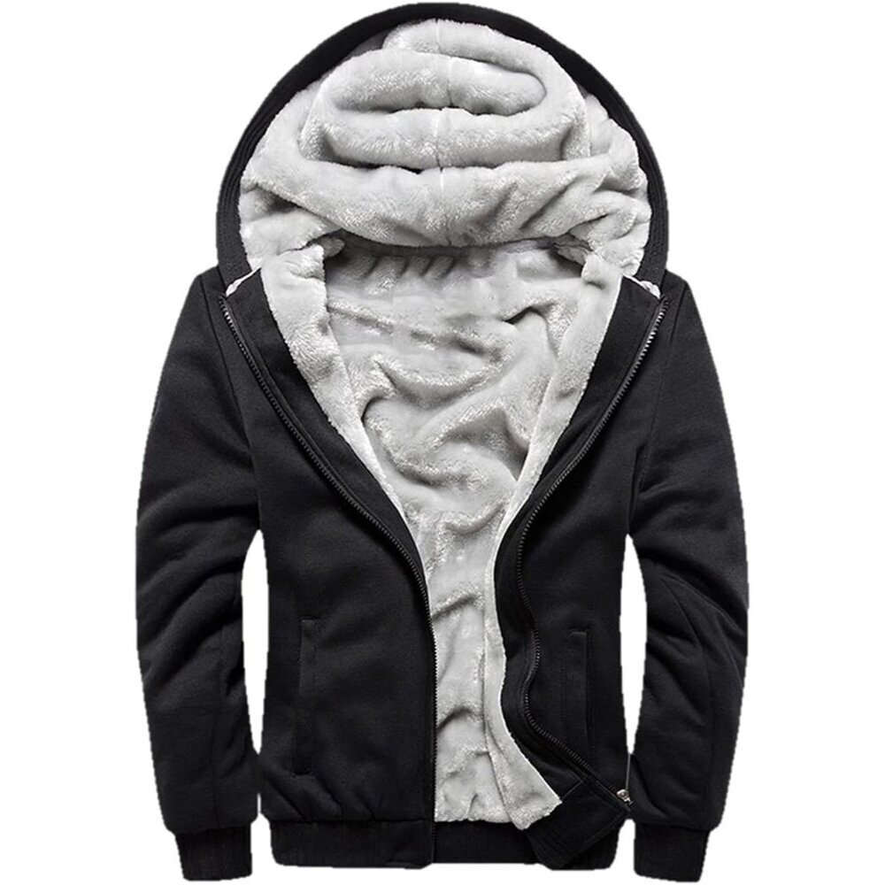 Women's  A-Black Unique Winter Warm Fleece Fur Vest Jacket Coat Horn Button Hood